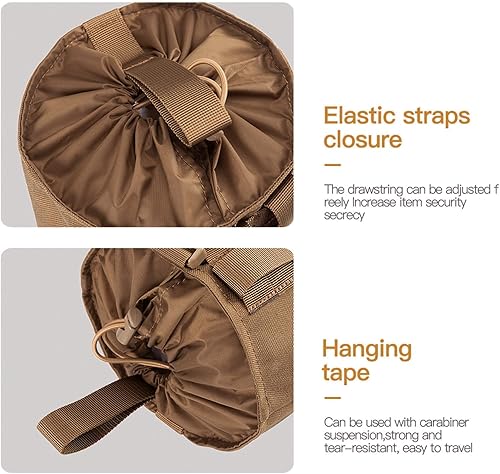 Miniatura 5 de EXCELLENT ELITE SPANKER Bolsa táctica plegable para volcado bolsa de herramientas de utilidad bolsa militar Molle con cordón para munición