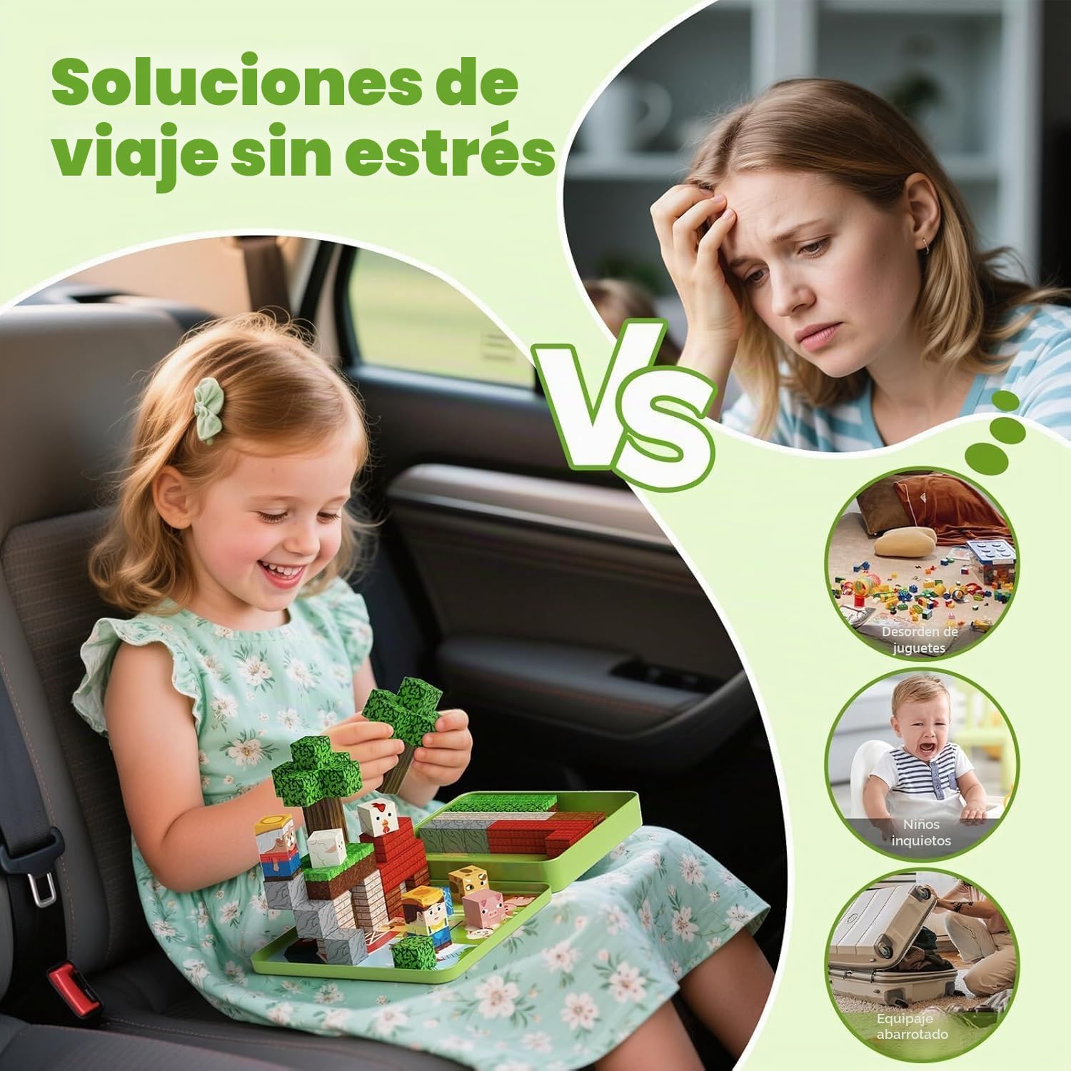 Juego de Juguetes de Viaje de Bloques magnéticos, Cubo de construcción magnético de 49 Piezas, Juguete de Viaje para niños a Partir de 3 años (Tema Granja)