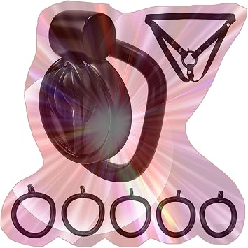 Mini Protection Flat Cage Set for Role Play, Male Practice Protection Cage with Adjustable Belt and 5 Rings -USHA44 BBlack