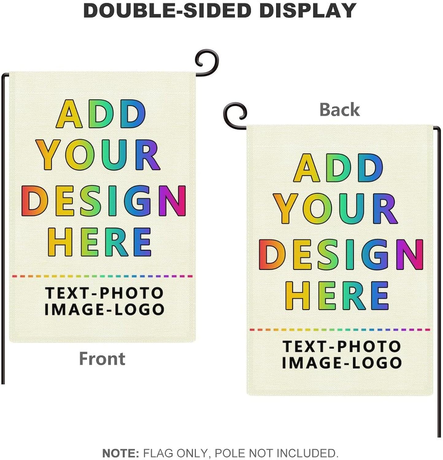 Custom Garden Flag for Outdoor Personalized Yard Flags Decor Customized Flag Add Your Own Picture Text House Lawn Banner Double Sided Home Wall Decoration 12.5x18 28x40 - Image 3