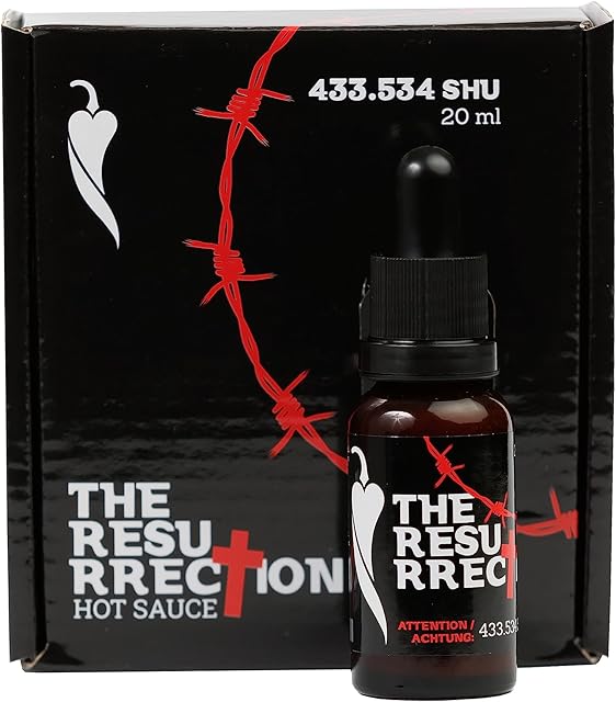 I LOVE SPICY The Resurrection Sos Chili 20 ml, Mierzone w Laboratorium 433.534 SHU (Papryczka Chili Carolina Reaper 85%) Sos Ostry, Ostrość 10/5