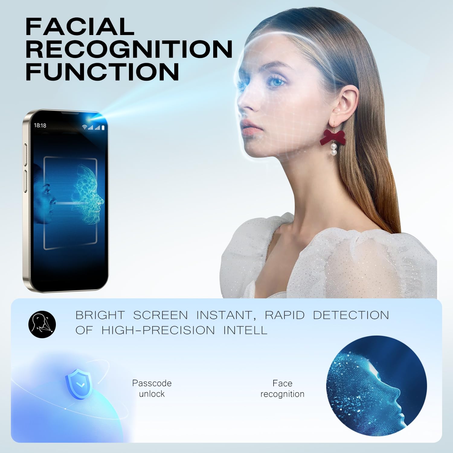 Mały smartfon XS18pro Odblokowany mini smartfon, wyświetlacz 3,0”, bateria 900 mAh, bardzo smukła obudowa, 5-megapikselowy aparat fotograficzny, najlepszy prezent dla dzieci (złoty)