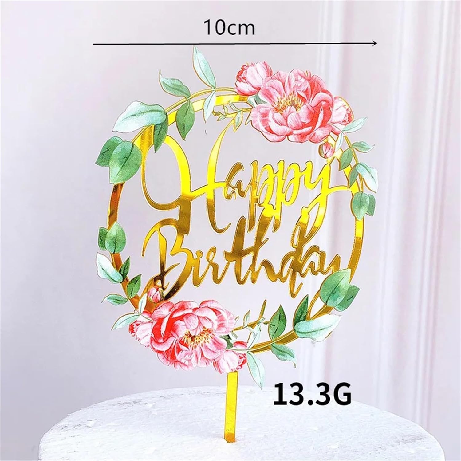 Happy Birthday Cupcake Toppers 10Pcs Rose Gold Birthday Party Cake Decorating Tools Happy Birthday Girl Boy Cake Topper Dessert Accessories Tools For Cake Dessert Decorations(10 Laciness)