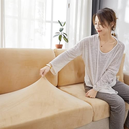 Miniatura 4 de Funda universal resistente al desgaste, fundas rectangulares de terciopelo para reposacabezas para sofá, fundas antideslizantes separadas para sofá