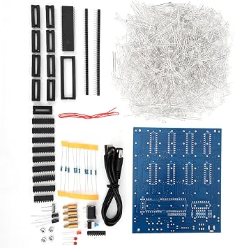 LED Lights DIY Kit 3D Printed Circuit Board Stable Print Parameters with Pads Optimised for 8 X 8 X 8cm Cubes