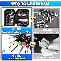 Vista 6 de Kikerike Kit de herramientas de extracción de terminales, 139 piezas, herramienta de desfilado, conector eléctrico, kit de herramientas