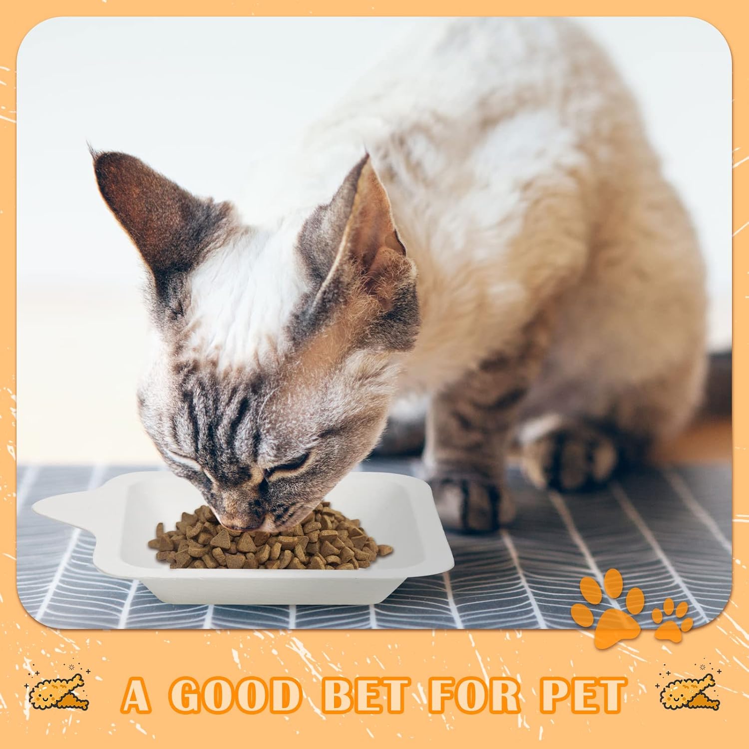 Remerry 1000 Pcs Small 4 Inch Paper Plates Bulk Disposable Plates Paper White Square Dessert Cake Party Snack Sugarcane Bagasse Fiber Wedding Birthday Dinner Graduation Pet Feeding (4.45 x 5.24 Inch)