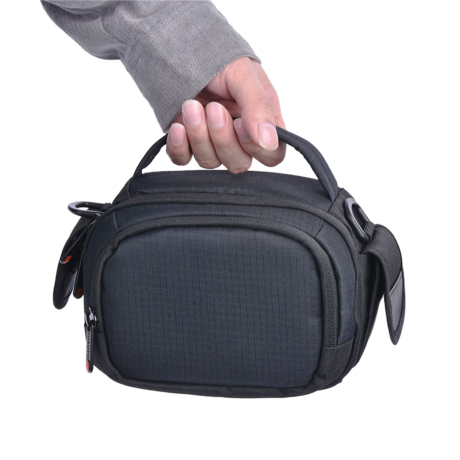 Sacoche Fosoto pour caméscope Handycam Panasonic et Sony, Noir