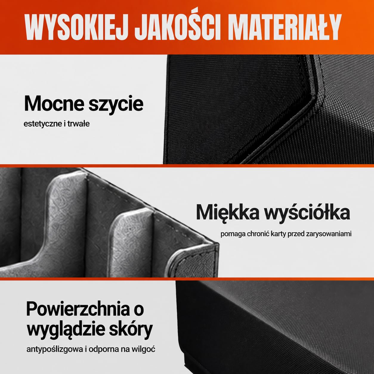 GECO® Pudełko na 2400+ kart kolekcjonerskich – Czarne | Magnetyczny deck box z 12 przegródkami i 4 blokadami – Pudełko premium na karty i akcesoria