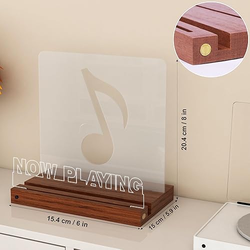 Miniatura 58 de YuanDian Soporte personalizado para discos de vinilo, soporte para discos de vinilo, soporte de acrílico de madera para almacenamiento de discos