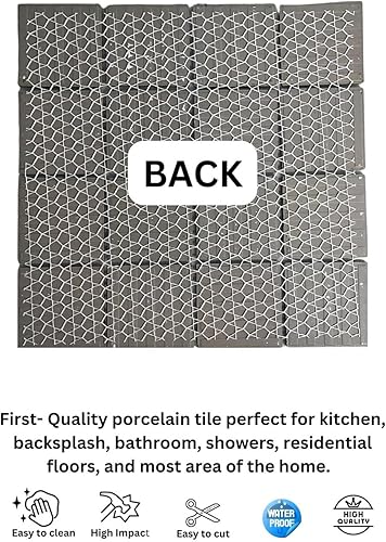 Miniatura 7 de Tenedos TPACFD-PL - Azulejo cuadrado de porcelana con efecto de salpicaduras de agua azul ultramarino de 3 x 3 pulgadas para cocina, baño, ducha,