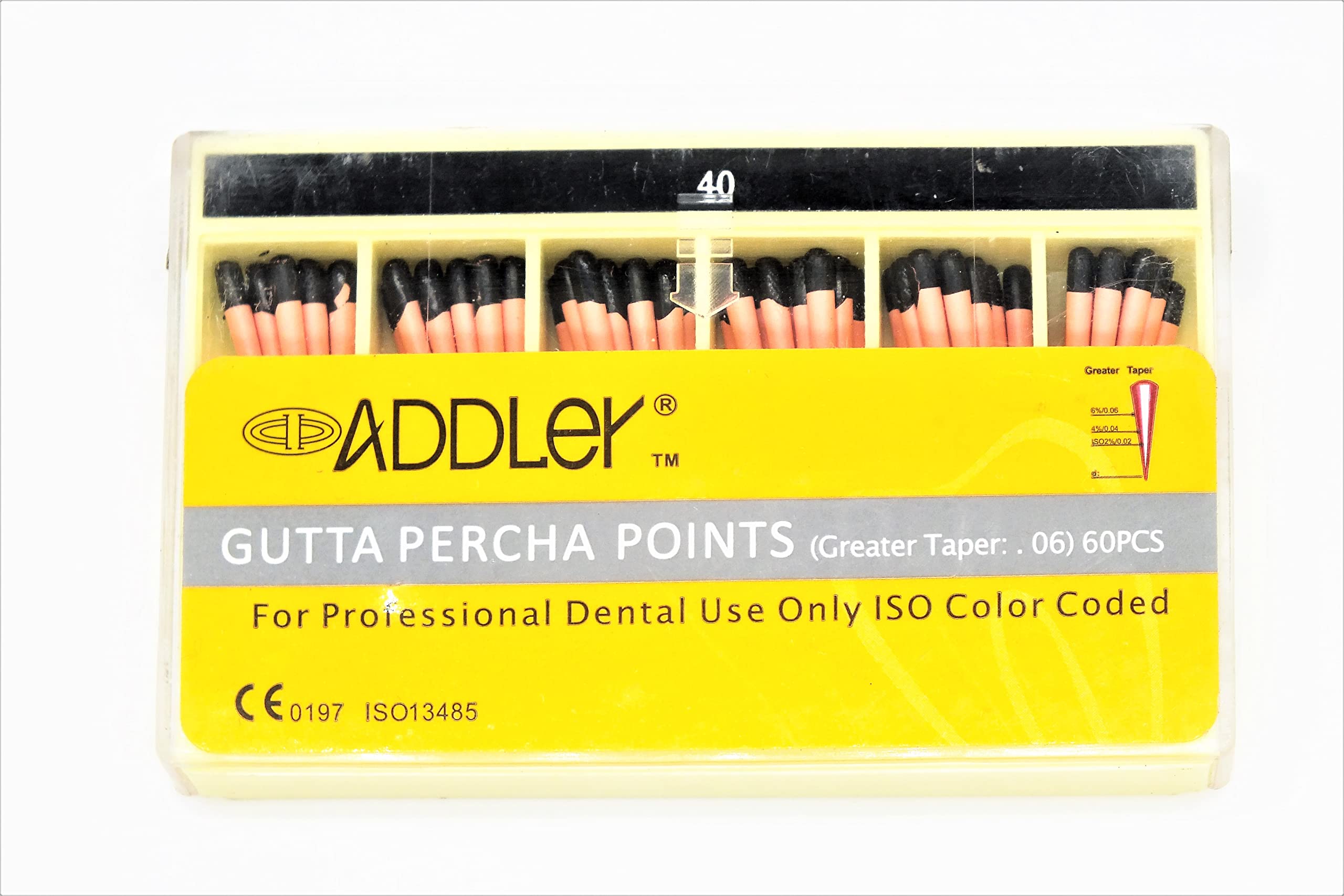 ADDLER DENTAL GP GUTTA PERCHA 6% POINTS NO:-40 TOTAL 60 POINTS