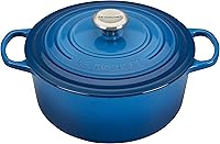 Vista 47 de Le Creuset Horno holandés redondo de hierro fundido esmaltado, 4.5 cuartos de galón, Marsella