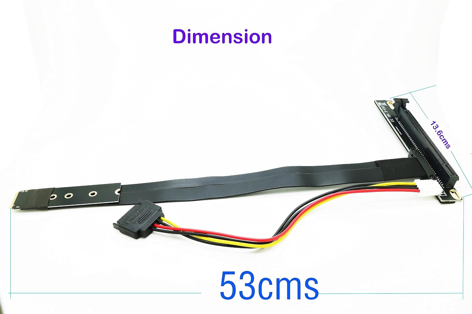 Sintech M.2 Nvme to PCI-e 16x Graphics Card Riser Adapter Card, M.2 M-Key to PCI-Express 16X Extension Cable 50cms