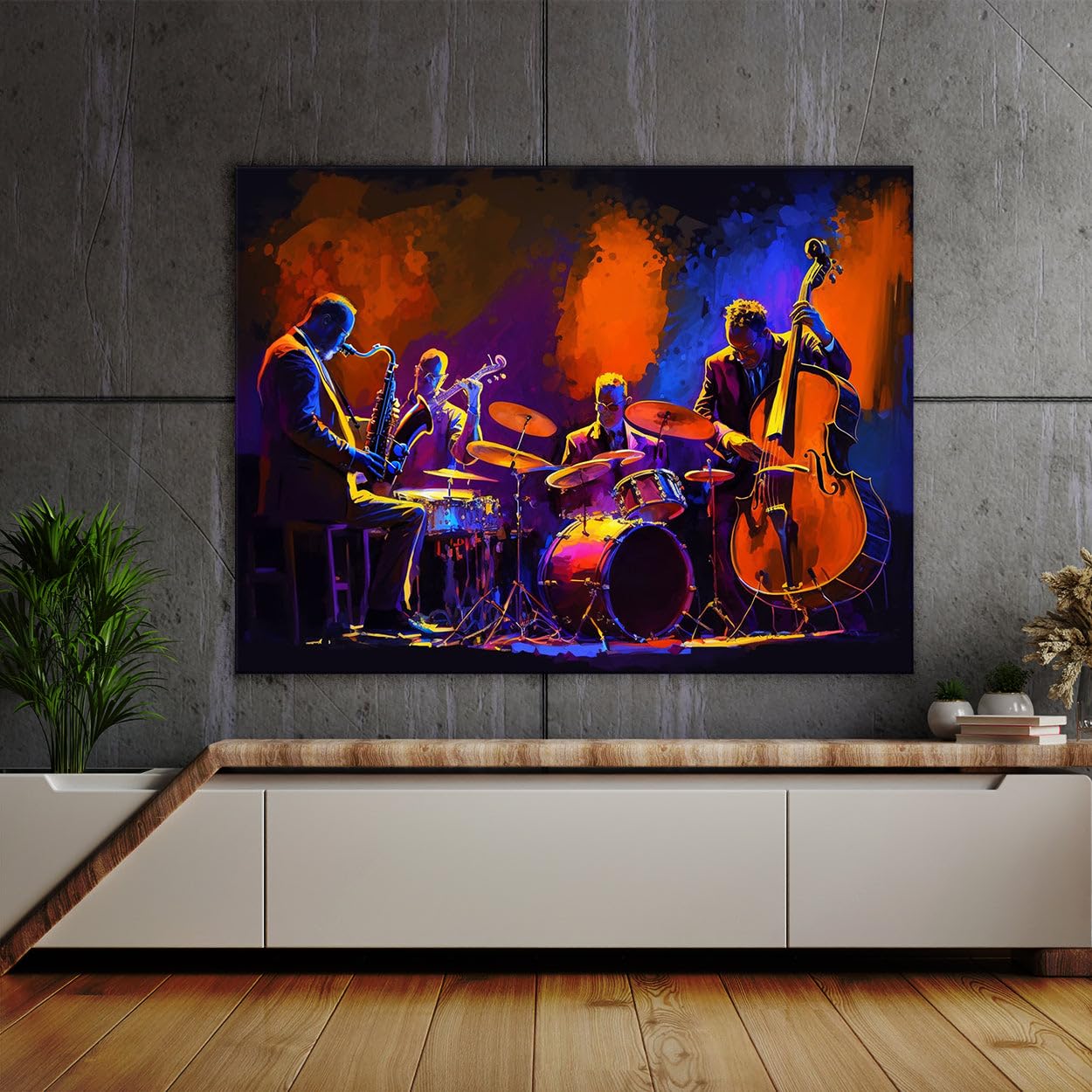 Amazon.co.jp: Sense Canvas Jazz Band Brushwork Color 2 キャンバス