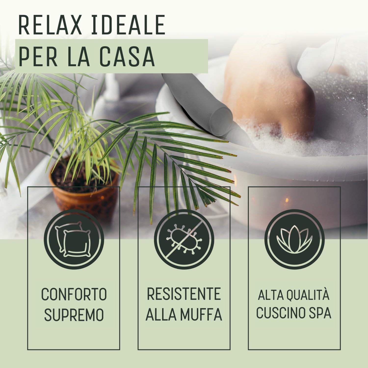 SilverRack Cuscino da bagno MEDIAMENTE MORBIDO [Grigio 3D] - Cuscino per il collo per vasca da bagno con ventose come accessorio per vasca da bagno - Cuscino per vasca da bagno