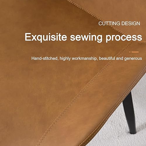 Miniatura 6 de Aimerive Juego de 4 sillas de comedor, sillas de cocina tapizadas para comedor con patas de metal negro, modernas sillas laterales de comedor sin