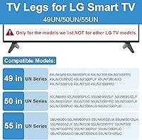 Vista 3 de Patas de TV para soporte de TV LG, para 49UN 50UN 55UN 55UN LG TV Legs 55UN6900 55UN7200 55UN7300 55UN7300PUB 55UN6950ZUA 55UN6955ZUF 50UN6900
