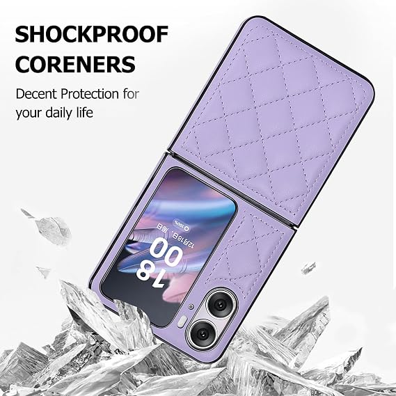 Protective Phone Case for Oppo Find N2 Flip Fold Barrier Free Purple