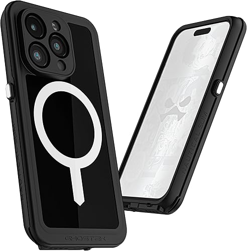 Ghostek Nautical Slim - Funda impermeable para iPhone 15 Pro, protector de pantalla y protector de cámara integrados, compatible con accesorios