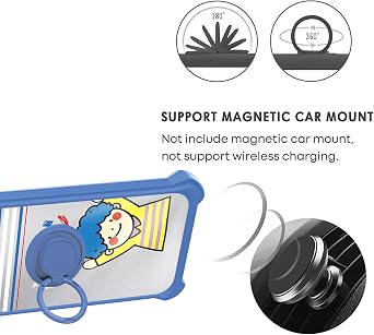 Aroepurt Case Compatible for Vortex CB68 Phone Case Cover [with Tempered Glass Screen Protector][Hard PC + Soft Silicone][Ring Support] [Silver Reflect Light] DYL-FACE