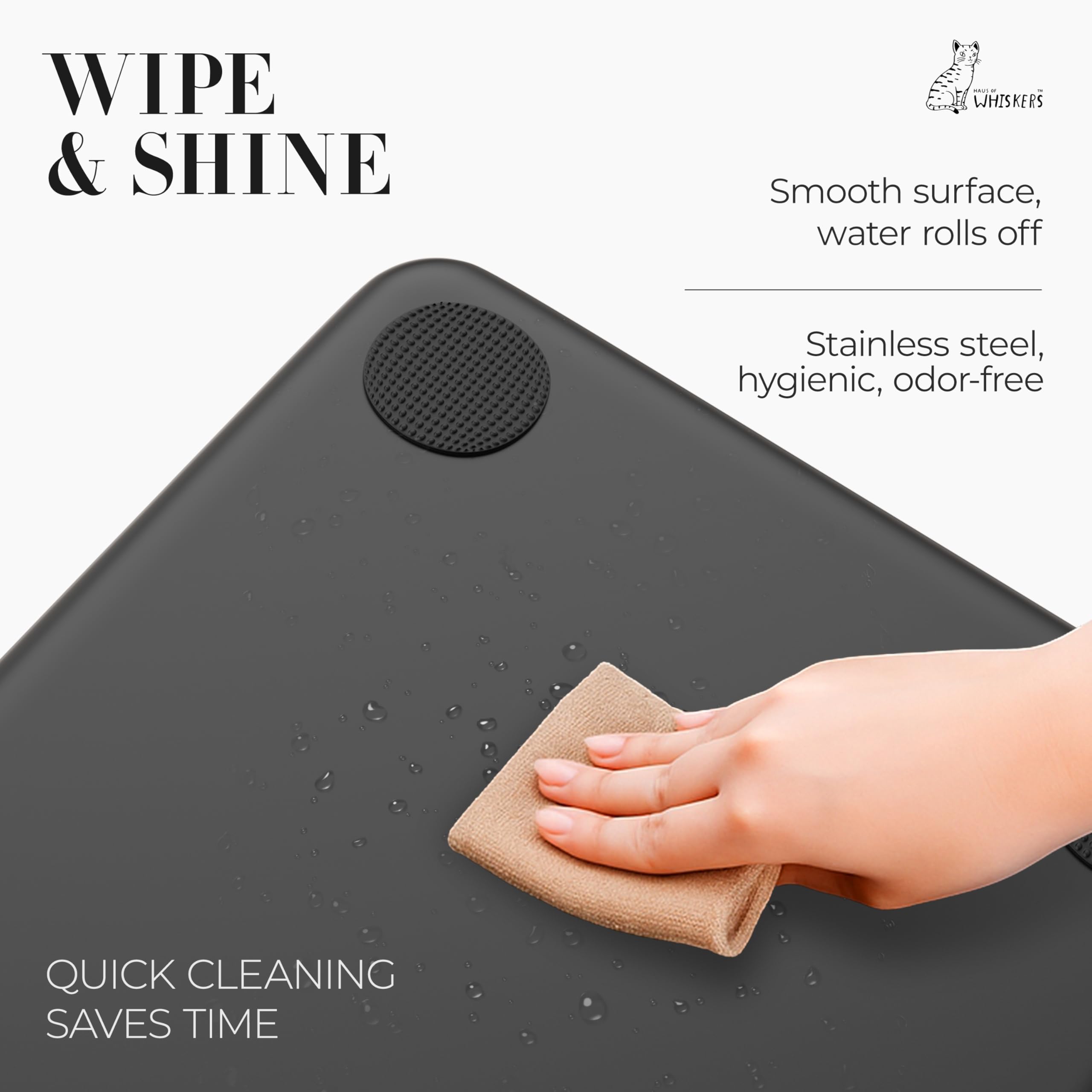 XXXL Stainless Steel Cat Litter Box High Sided 28"x20" - Extra Large Metal Litter Pan for Big Cats - Upgraded Anti-Leak Buckle, Mat, Step Pedal, Scoop & Waste Bags - Odor Control Easy Clean Non-Stick - image 6