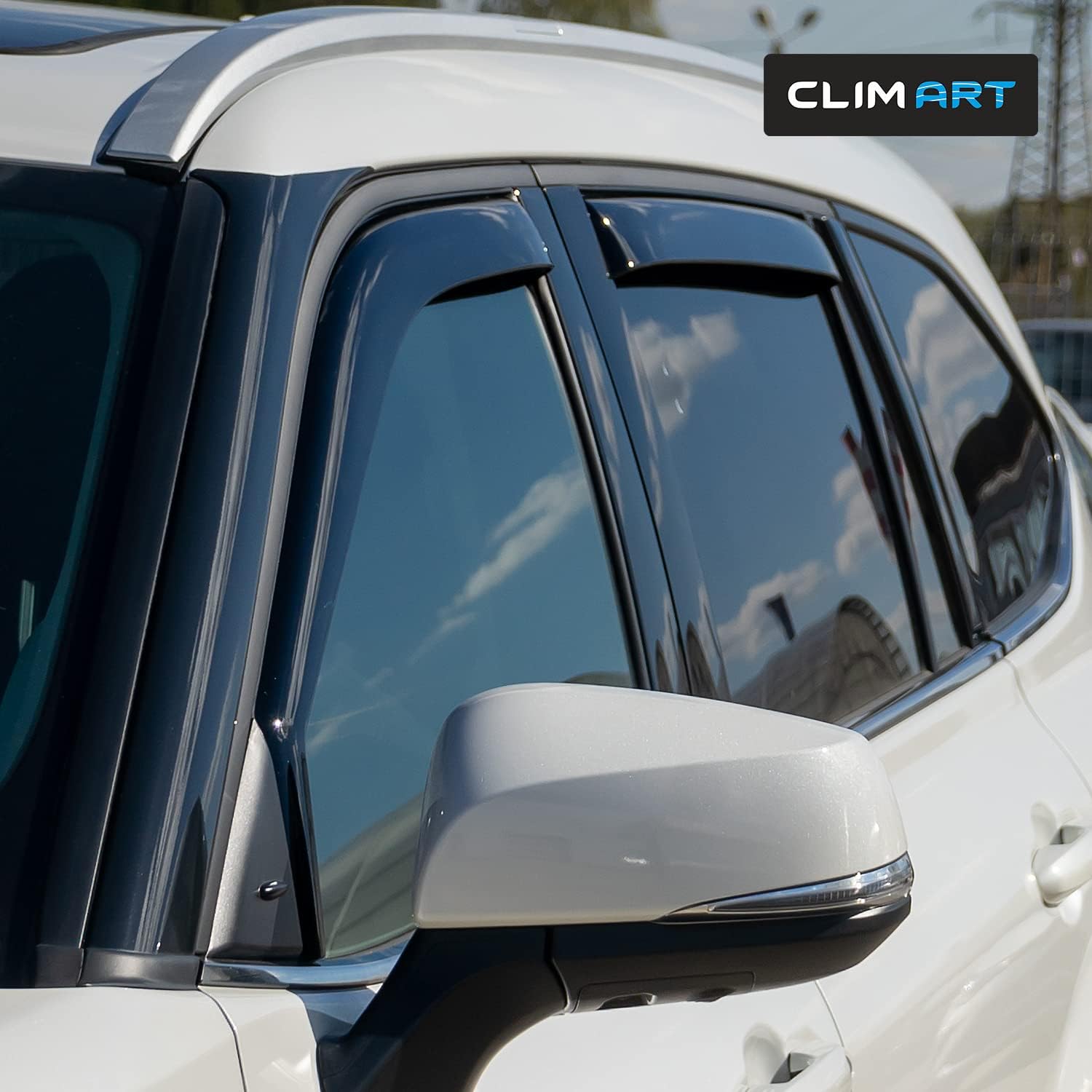 CLIM ART in-Channel Incredibly Durable Rain Guards for Toyota Highlander 2020-2026, Original Window Deflectors, Vent Window Visors, Vent Deflector, 4 pcs. - 620143