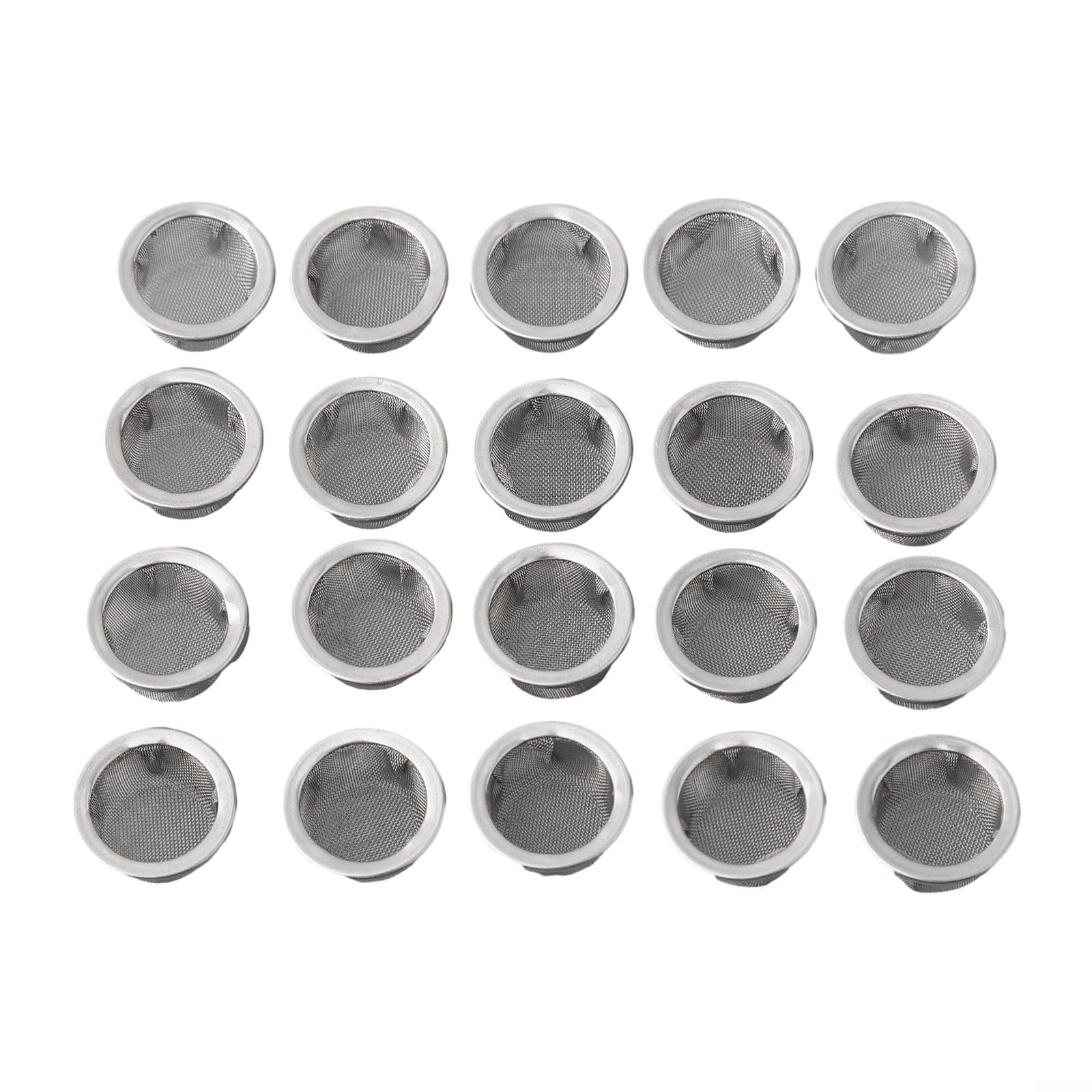 This 20-pack Of Stainless Steel Mesh Pipe Filters Features A Thickened Concave Bowl Design, Is Rust-proof, And Reusable, Making It An Accessory For Home Or Outdoor Barbecues.
