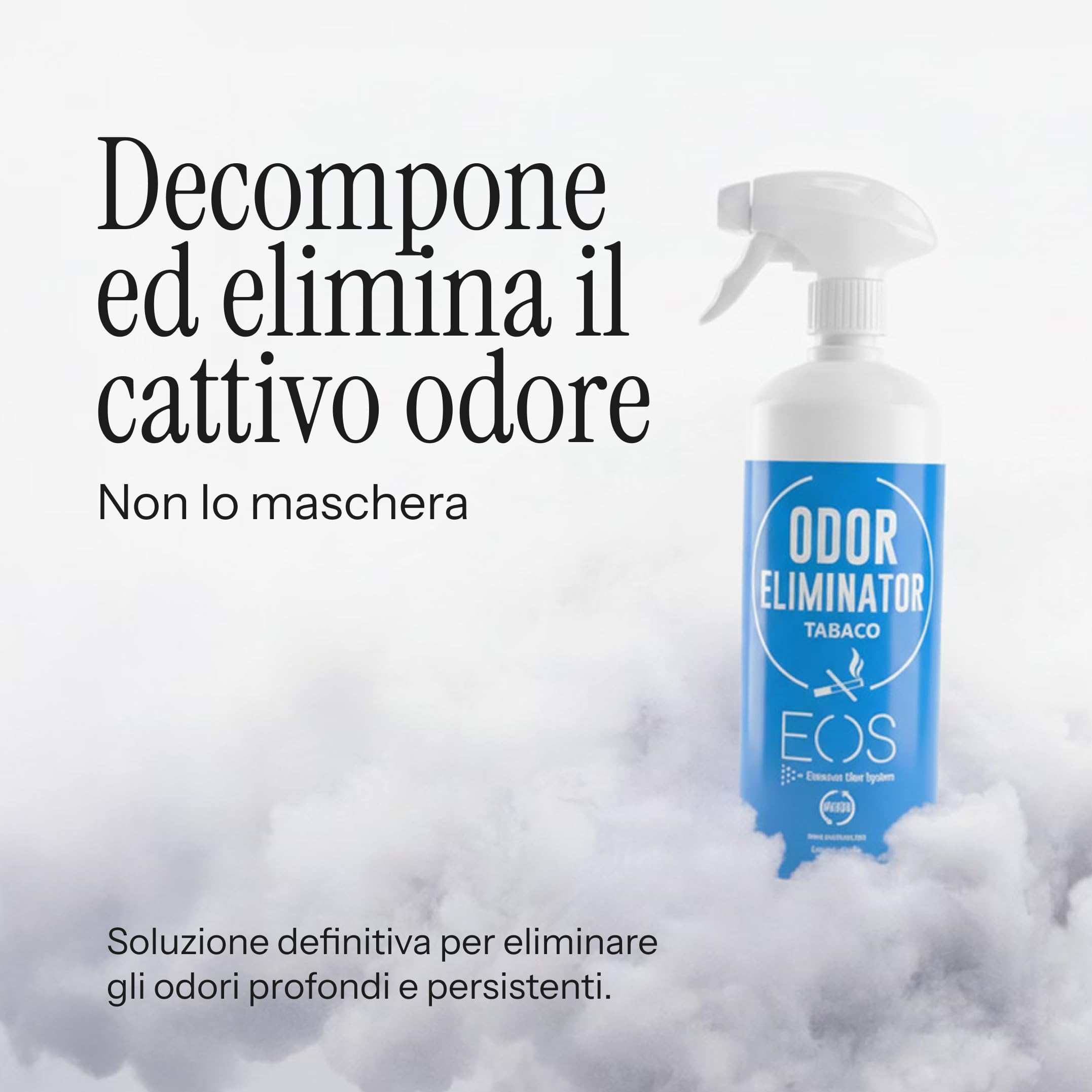 Spray Elimina Odori Ambiente | Neutralizzatore di cattivi odori più persistenti | Spray Igienizzante Tessuti, Tappezzerie e Tutte le Superfici | Antiodore per Casa | Profumatore per Ambienti