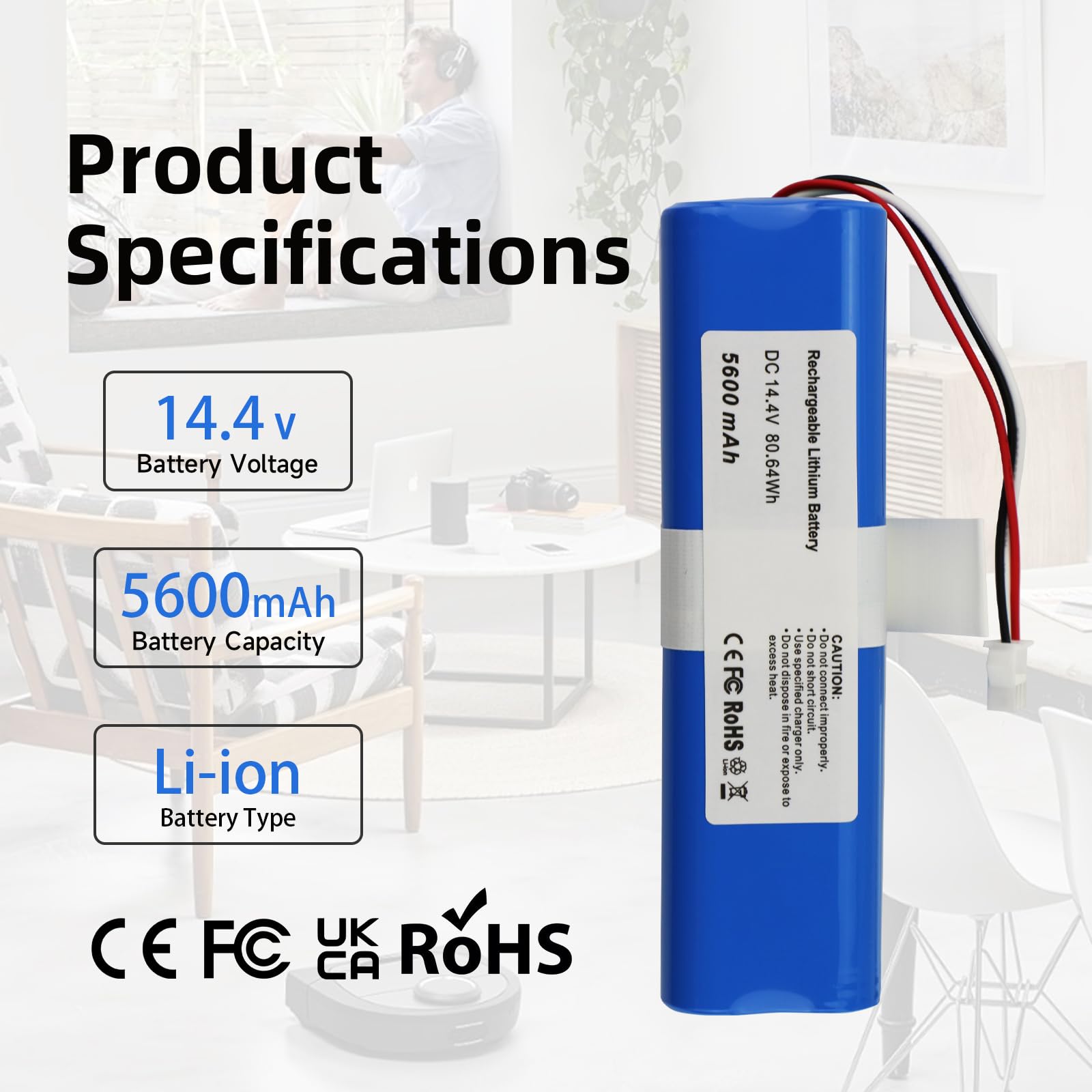 KYUER 5600mAh Akku Für Saugroboter – Passend Für HONITURE, AIRROBO & Mehr