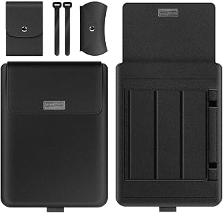 NUTOT conjunto de quatro Capa para laptop Notebook Bolsa portátil multifuncional à prova d'água de lazer (Preto,15 polegadas)