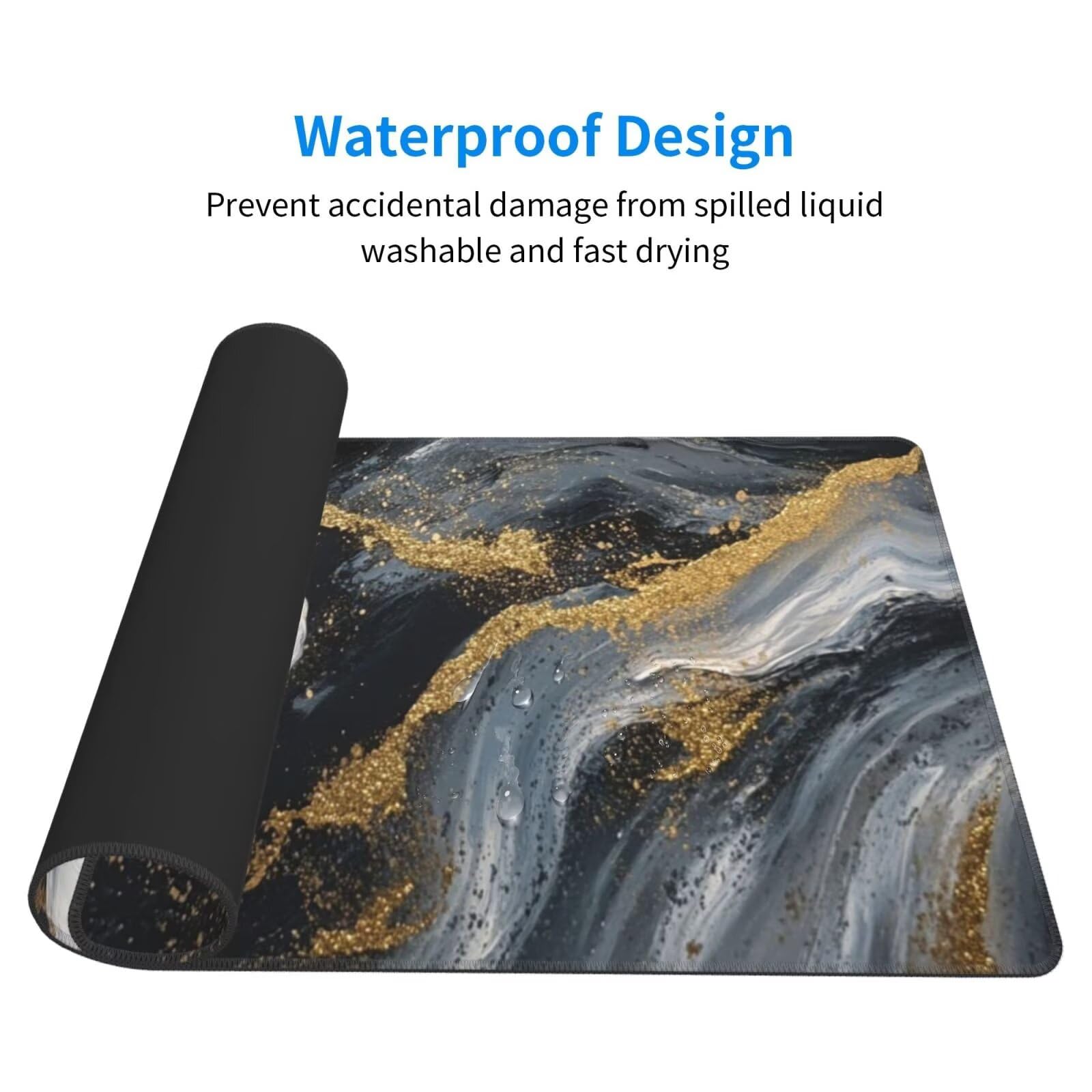 Podkładka pod mysz z kwiatami XXL mata na biurko linia 1600 x 800 x 3 mm zmywalna podkładka do gier na laptopa, z antypoślizgową gumową podstawą do gier, PC, pracowników biurowych Y1433
