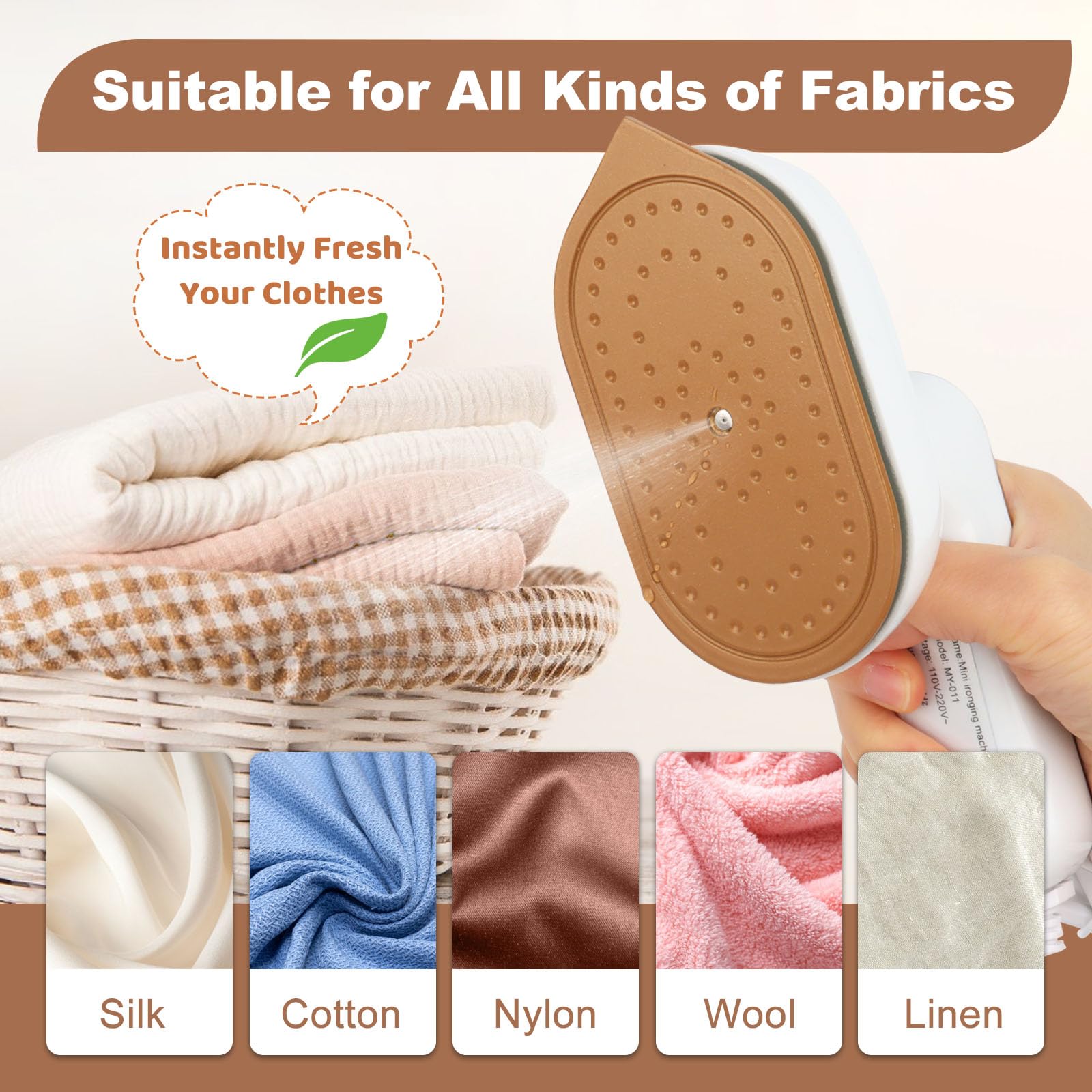 Mini Ferro Da Stiro Portatile - Pieghevole 180&deg;, Serbatoio 50ml, Per Viaggi E Casa - Stiratura A Vapore E A Secco