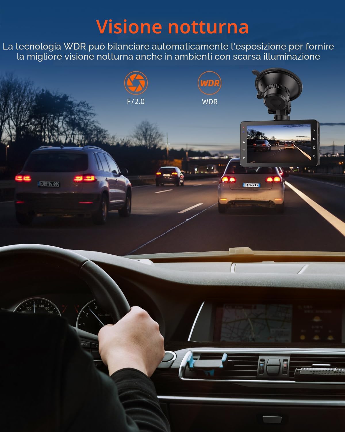 Dash Cam Auto,1080P FHD Dash Cam con Schermo IPS da 3", Grandangolo 176°, Telecamera per Auto con Scheda SD 32G, Visione Notturna,Registrazione in Loop,Modalità Parcheggio,Sensore G,WDR