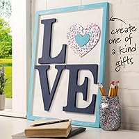 Vista 5 de Plaid Letra de madera sin acabar, 20,3 cm de superficie de madera perfecta para proyectos de bricolaje, manualidades y artes, 63594