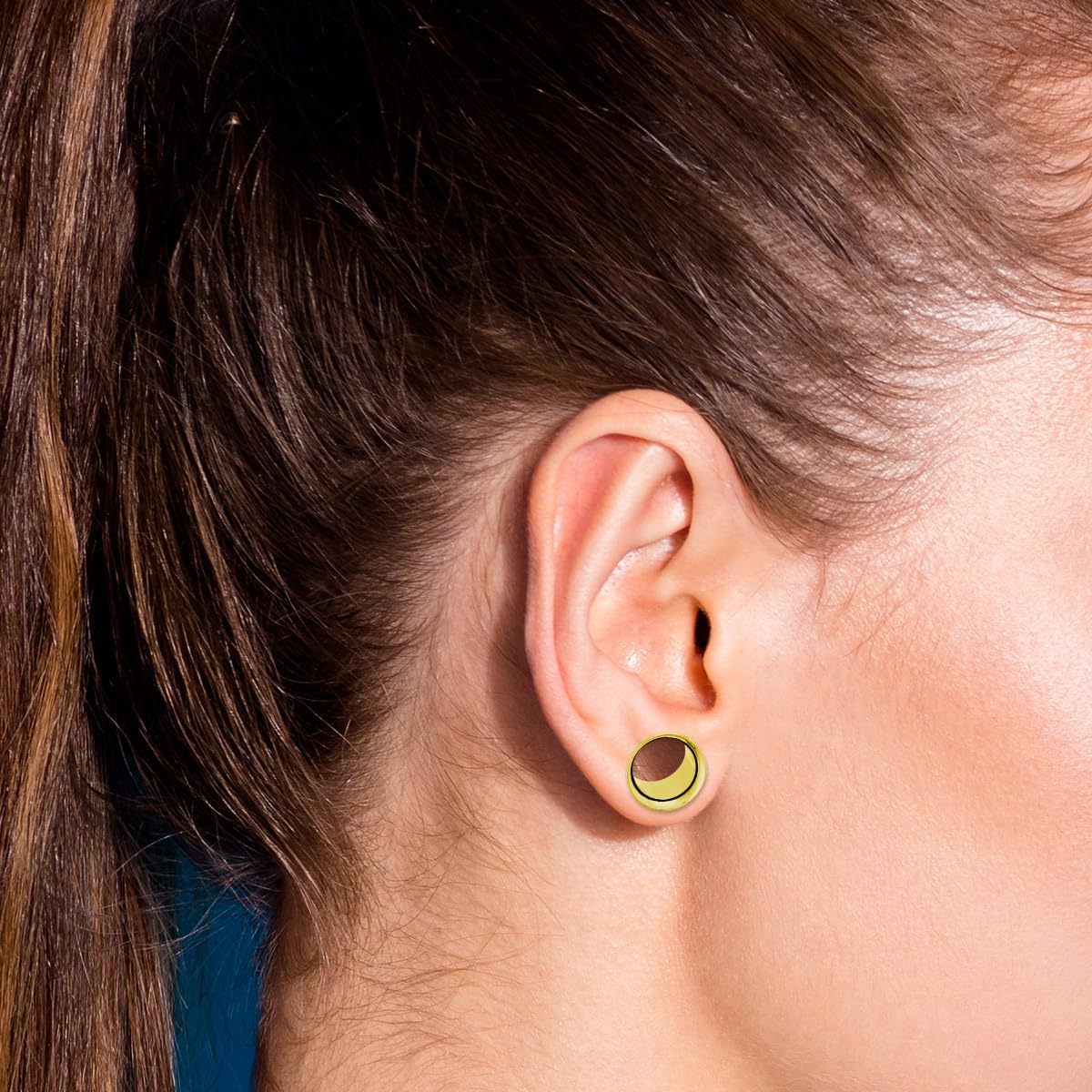 Luxe Modz 2-8PCS Surgical Steel PVD Black Gold Silver 12G-2 Inch Ear Gauges, Ear Tunnels, Tunnels For Ears, Double Flared Tunnels Plugs Earring Piercing Jewelry