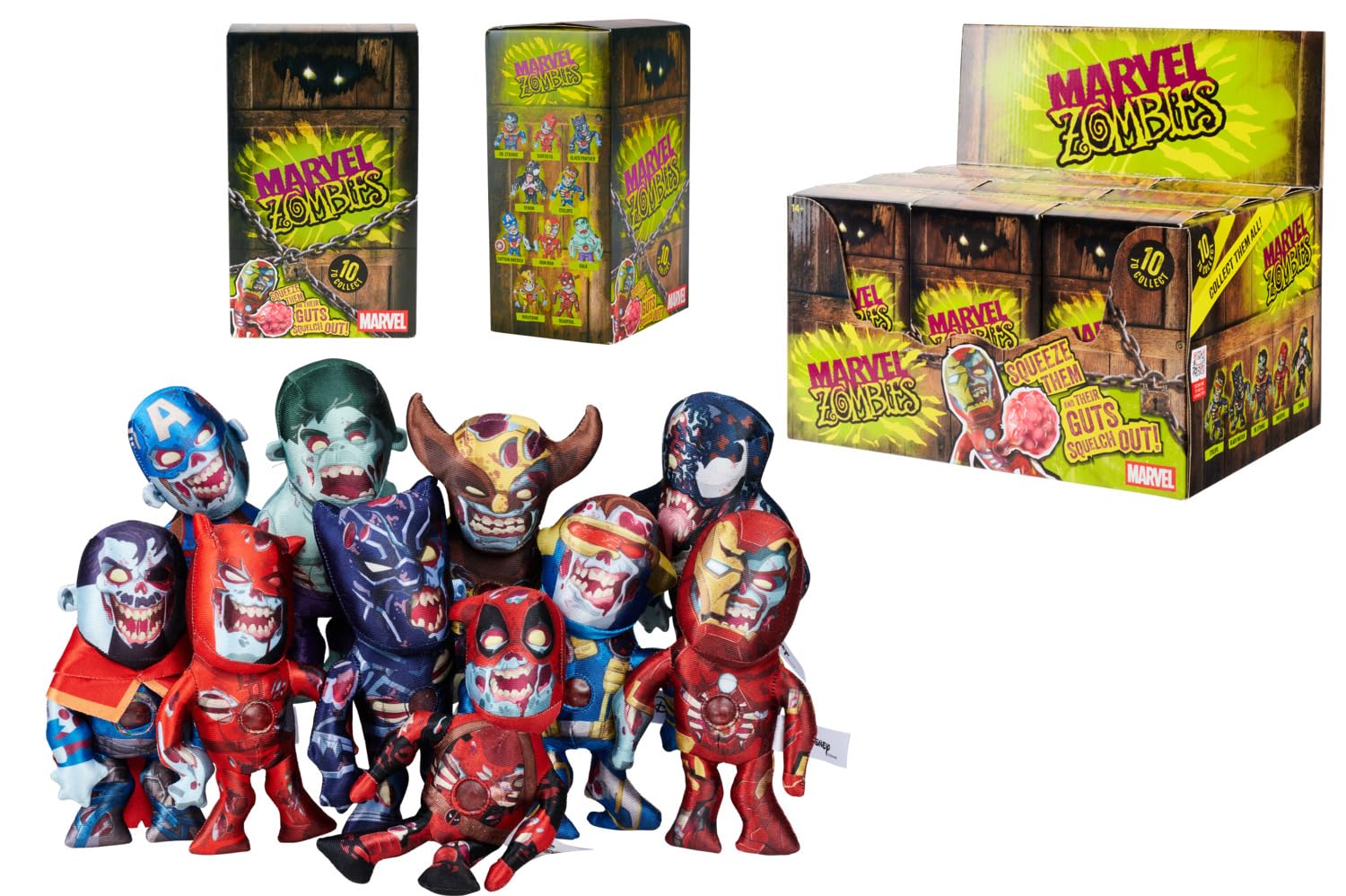 Simba Marvel Zombies Blind Box, Peluche Sorpresa con Tripas Slime, +3 años
