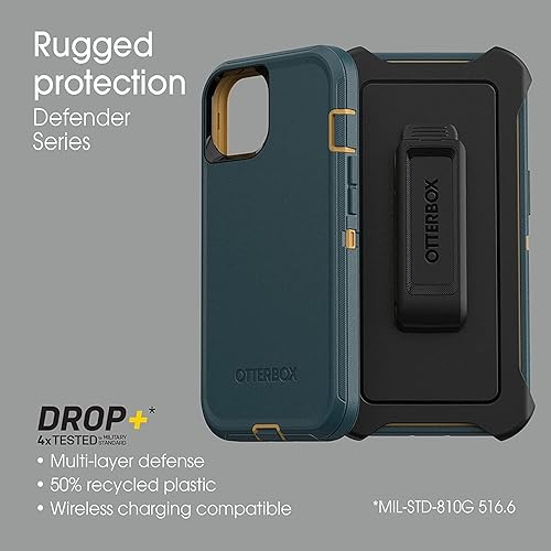 Miniatura 9 de OtterBox Defender Series Series - Funda para iPhone 13 (solamente), color verde cazador