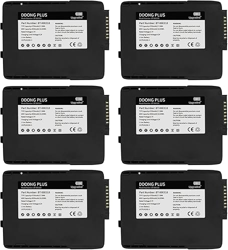 Paquete de 6 baterías BT-000318 de 4750 mAh [actualizadas] para Motorola/Símbolo/Zebra escáner de código de barras TC75 TC70 TC55 TC72 TC77 TC70x