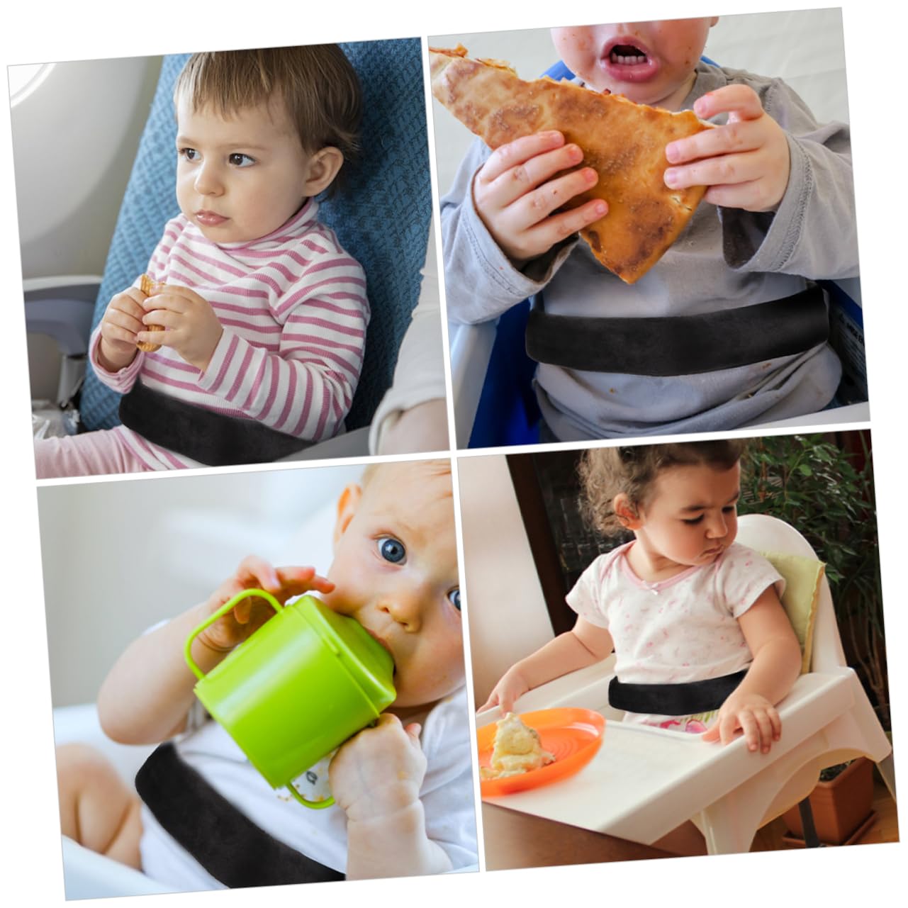2pcs Safety Strap Adjustable Highchair Harness Belt for Shopping Carts and Dining Chairs Portable and Lightweight Design for Travel and Outdoor Use