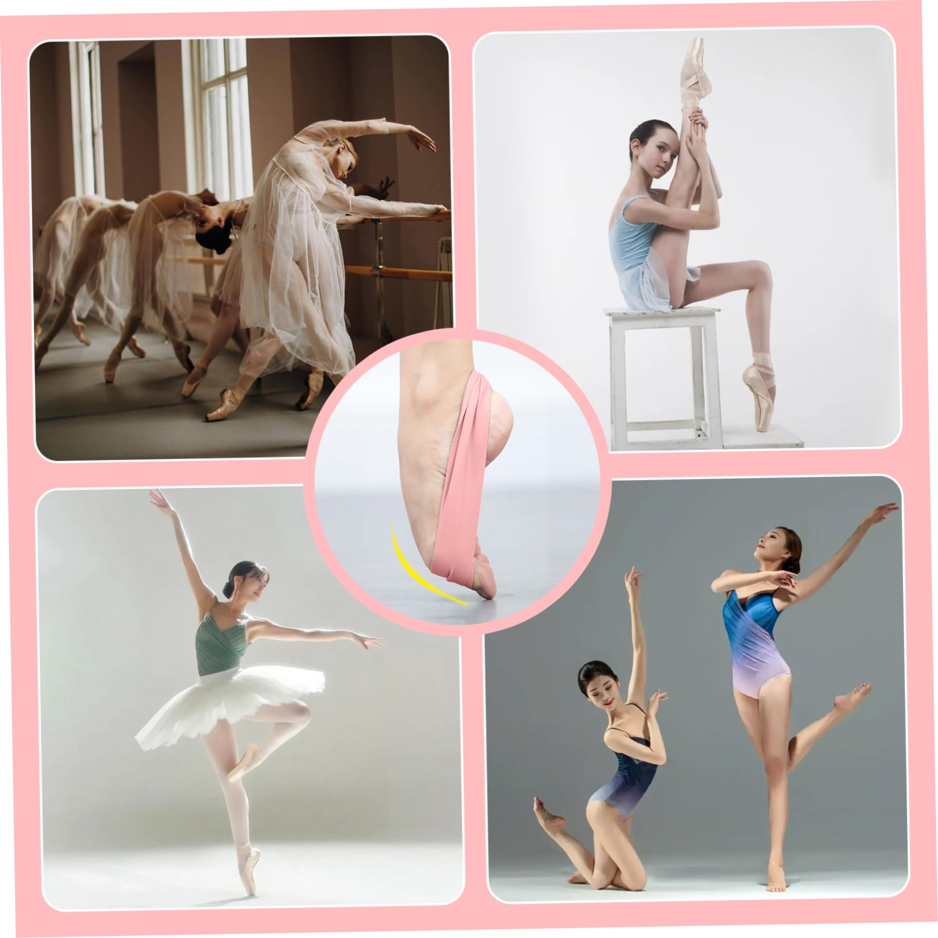 Attrezzatura per stretching da balletto, barella per piedi da balletto 3 pezzi 10 lb/20 lb/30 20x2 barella per piede in lattice naturale 3 colori accessori di ricambio portatili per professionisti