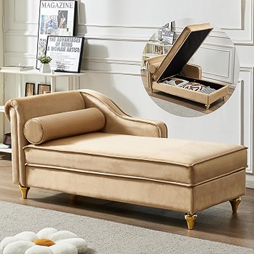 Sofá moderno de 60.6 pulgadas para interiores, tapizado de terciopelo con 1 almohada, sofá tapizado con patas de metal dorado para apartamentos