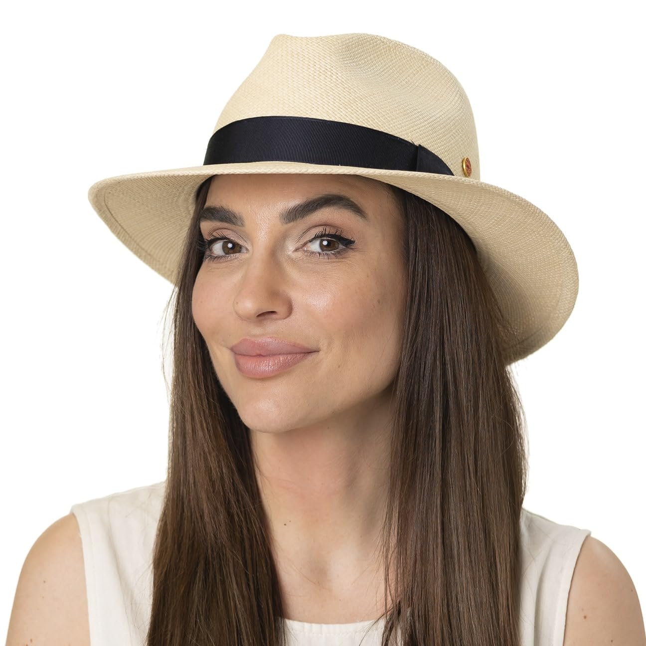 Mayser Menton Sombrero Panama Fedora Hecho en UE Hombre Primavera Verano