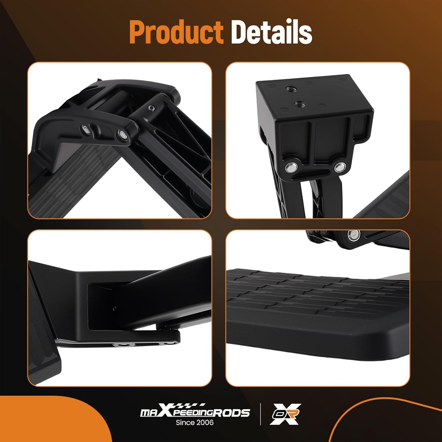 maXpeedingrods Rear Bed Step Retractable Bumper Step Compatible with Toyota Tundra 2014-2021 4.0L 4.6L 5.7L, Folding Truck Tailgate Step Replace PT392-34140