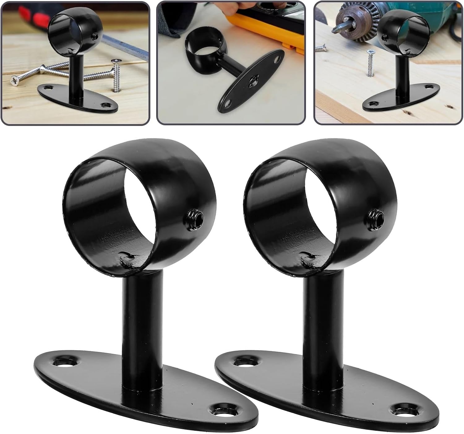 Handrail Bracket 8Pcs Stair Handrail Column Support Railing Brackets for 201# Stainless Steel Banister Holders Hand Stairs Accessories for Stairs Support
