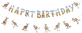 Kangaroo Birthday Party Decorations Kangaroo Happy Birthday Banner Garland Australian Animal Banner for Boys Girls Bday Party Supplies