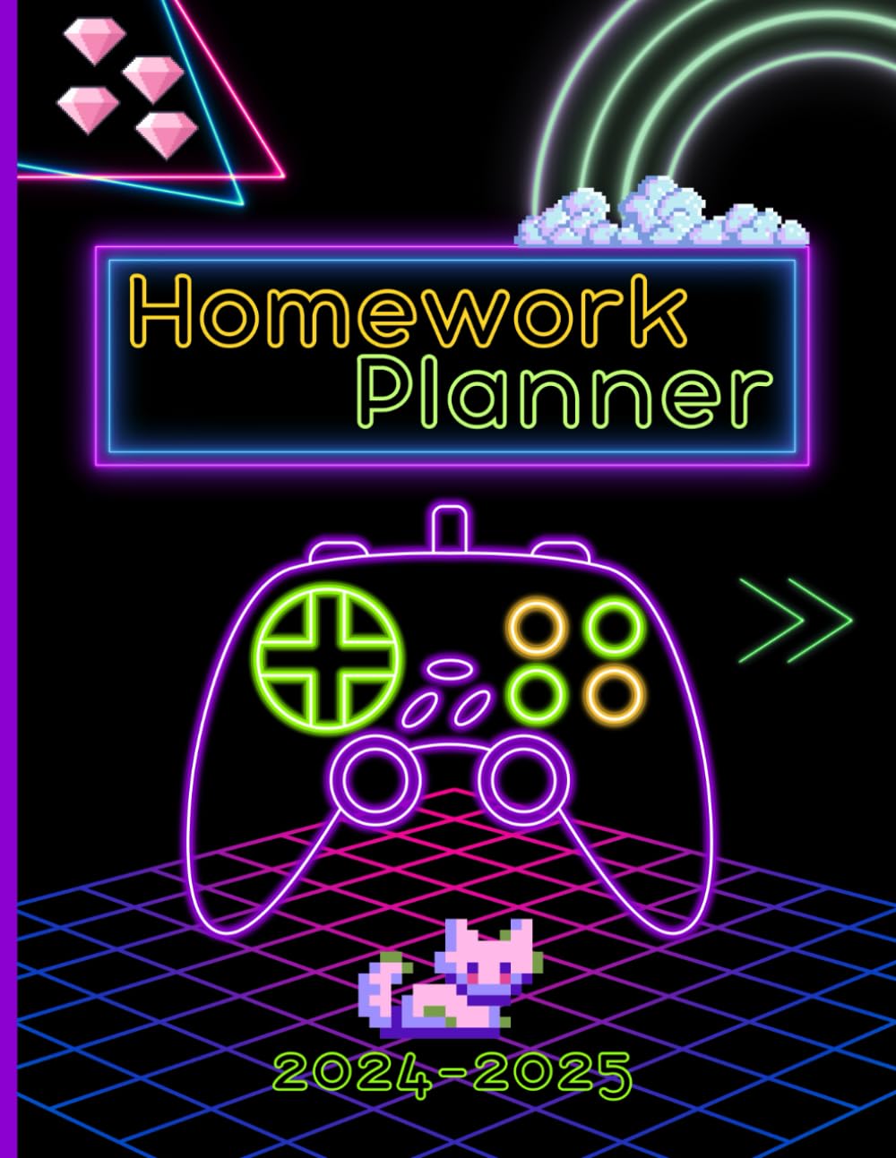 Homework Planner 2024-2025: Level Up Your Studies with a Gaming Twist - Undated Daily Assignment Tracker for Students of All Levels: Elementary, ... College, Perfect for Homeschooling Success.