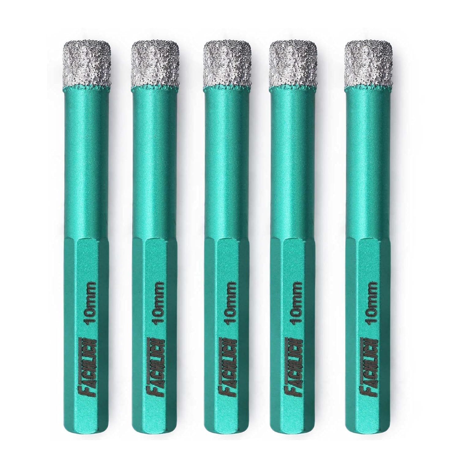 Diamond Core Drill Bits Set - FACHLICH 6/8/10/20/25/28/32/35/45/65MM with 50MM Diamond Beveling Chamfer Diamond Hole Saw Bits for Porcelain Ceramic Tile Granite Marble