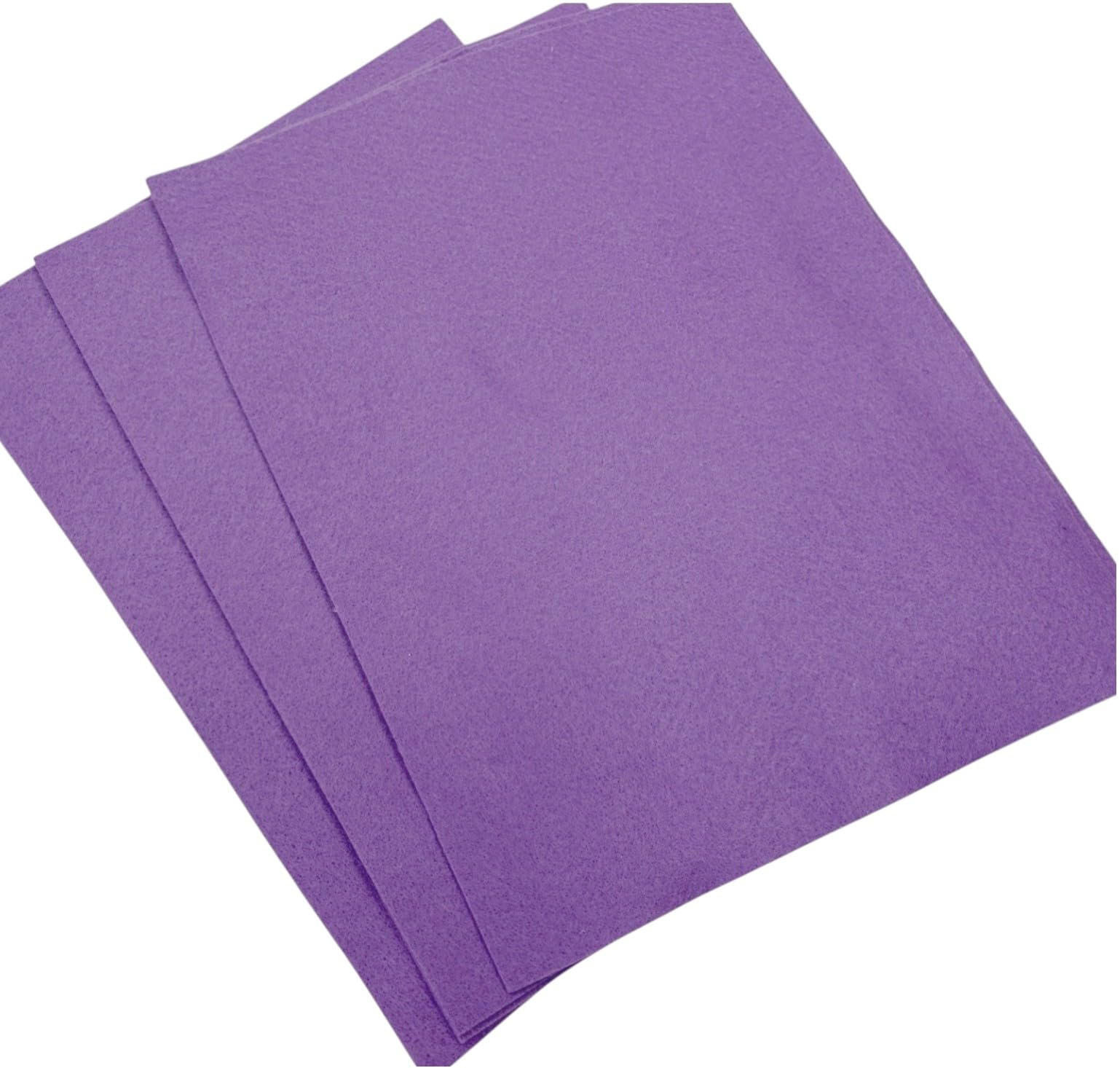 Felt Fabric Plain Colour Polyester 3 Different Sizes: A4 Sheets/Half metre/Metre 90cm Wide (Purple, Metre (100cm x 90cm))