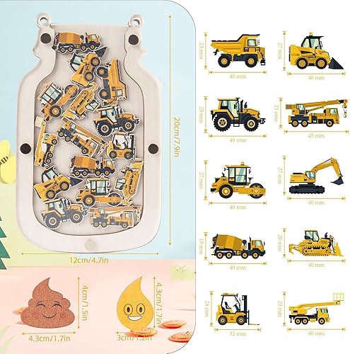 Miniatura 3 de 40 piezas de frascos de recompensa para niños, frasco de recompensa para aulas, niños pequeños, regreso a clases, tema de construcción, recompensas